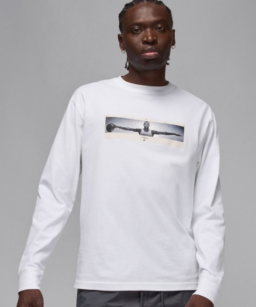 JORDAN BRAND（ジョーダンブランド）の「JORDAN BRAND M J BRAND PHOTO LS CREW / ジョーダン ブランド ジョーダン ブランド フォト L/S クルー / NIKE【SP】（Tシャツ/カットソー・メンズ・ブラック/ホワイト・M/S/XL/L/XXL）」の2枚目の写真