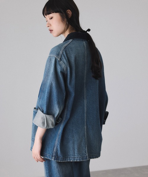 サステナブル】デニム＆カツラギカバーオール（カバーオール）｜ADAM