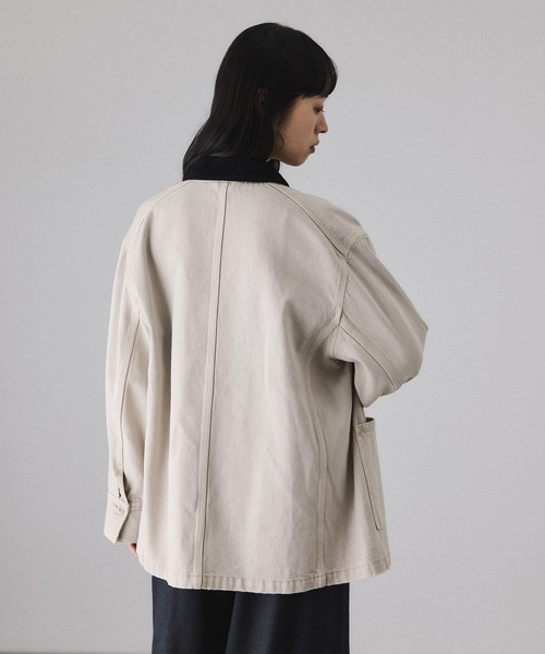 ADAM ET ROPE'（アダムエロペ）の「【サステナブル】デニム＆カツラギカバーオール（カバーオール・レディース・ライトグレー/ブルー系その他4・FREE）」の16枚目の写真