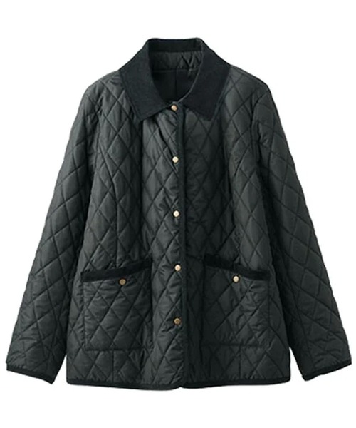 BELLUNA PLUS(ベルーナ)の「衿付キルト切替ジャケット(テーラードジャケット・レディース・ブラック/アイボリー・MEDIUM/LARGE/X-LARGE)」の8枚目の写真