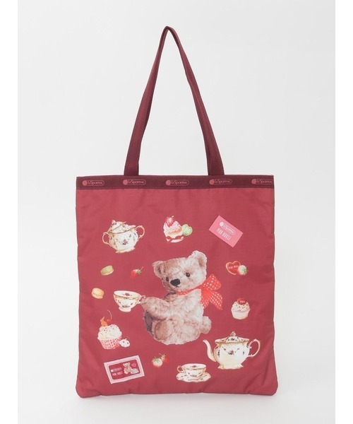 PINK HOUSE（ピンクハウス）の「PH Tea Party Bear LARGE EMERALD TOTE（トートバッグ・レディース・レッド・フリー）」の2枚目の写真