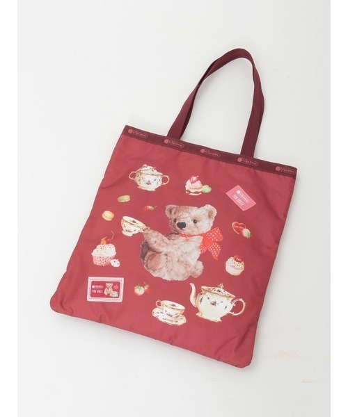 PINK HOUSE（ピンクハウス）の「PH Tea Party Bear LARGE EMERALD TOTE（トートバッグ・レディース・レッド・フリー）」の10枚目の写真