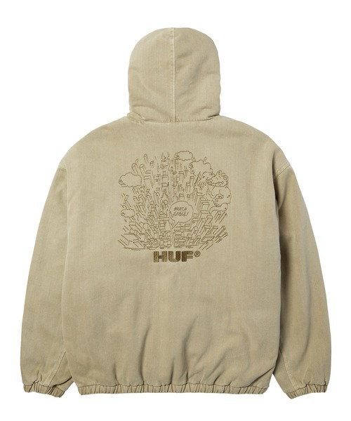 HUF（ハフ）の「WHAT A JUNGLE DENIM WORK JACKET（ブルゾン・メンズ・ブラック系その他/ベージュ系その他/グリーン系その他・S/M/L/XL/XXL）」の7枚目の写真