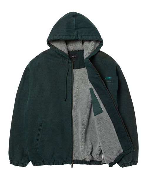 ジャケット・アウター HUF WHAT A JUNGLE DENIM WORK JACKET HUF - What A Jungle Denim Work Evergreen - Jacket | Impericon