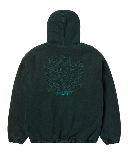 HUF（ハフ）の「WHAT A JUNGLE DENIM WORK JACKET（ブルゾン・メンズ・ブラック系その他/ベージュ系その他/グリーン系その他・S/M/L/XL/XXL）」の9枚目の写真