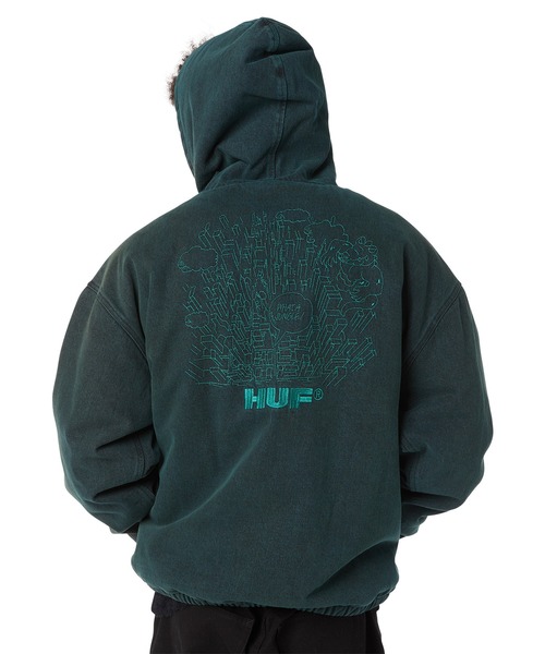 HUF（ハフ）の「WHAT A JUNGLE DENIM WORK JACKET（ブルゾン・メンズ・ブラック系その他/ベージュ系その他/グリーン系その他・S/M/L/XL/XXL）」の16枚目の写真