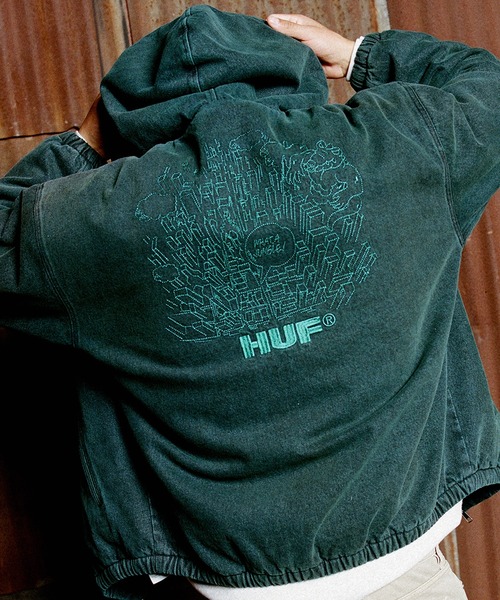 HUF（ハフ）の「WHAT A JUNGLE DENIM WORK JACKET（ブルゾン・メンズ・ブラック系その他/ベージュ系その他/グリーン系その他・S/M/L/XL/XXL）」の21枚目の写真