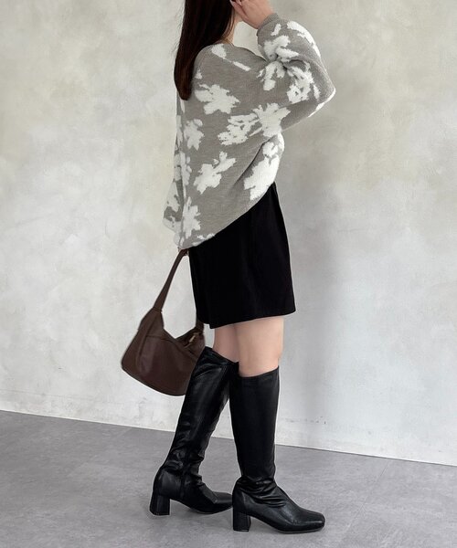 Thevon(ゼボン)の「タックハーフパンツ(その他パンツ・レディース・モカ/ブラック・M)」の8枚目の写真