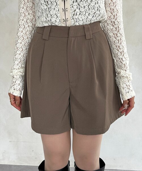 Thevon(ゼボン)の「タックハーフパンツ(その他パンツ・レディース・モカ/ブラック・M)」の17枚目の写真