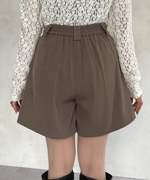 Thevon(ゼボン)の「タックハーフパンツ(その他パンツ・レディース・モカ/ブラック・M)」の18枚目の写真