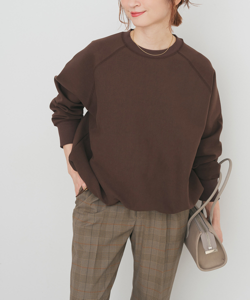 Spick & Span（スピックアンドスパン）の「ダンボールヘムギャザープルオーバー（Tシャツ/カットソー・レディース・チャコールグレー/ベージュ/ブラウン・FREE）」の2枚目の写真