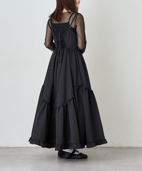 w closet（ダブルクローゼット）の「チュールドットシアープルオーバー（Tシャツ/カットソー・レディース・アイボリー/ブラック・FREE）」の21枚目の写真