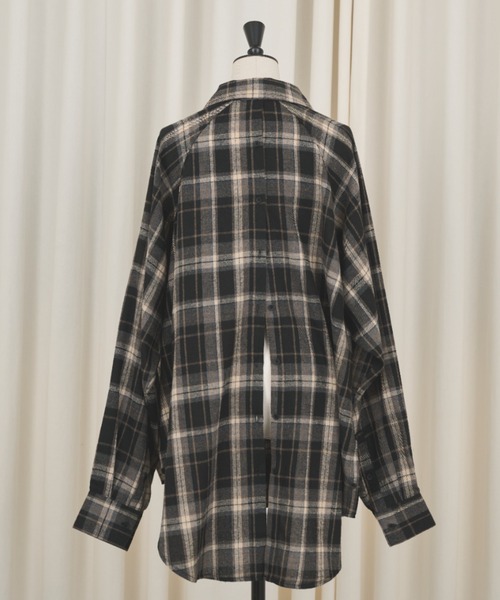 AIC.(エーアイシー)の「マルチウェイチェックオーバーシャツ(シャツ/ブラウス・レディース・ブラック/ブラウン/ベージュ・FREE)」の12枚目の写真