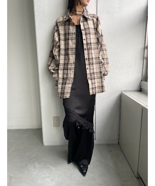 AIC.（エーアイシー）の「マルチウェイチェックオーバーシャツ（シャツ/ブラウス・レディース・ブラック/ブラウン/ベージュ・FREE）」の17枚目の写真