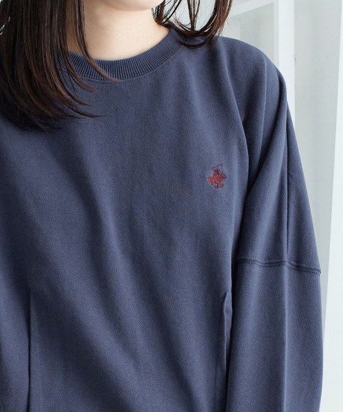 BEVERLY HILLS POLO CLUB(ビバリーヒルズポロクラブ)の「【BEVERLY HILLS POLO CLUB】コクーンシルエットスウェット(Tシャツ/カットソー・レディース・オレンジ/ブラック/ブルー/オートミール・M)」の12枚目の写真