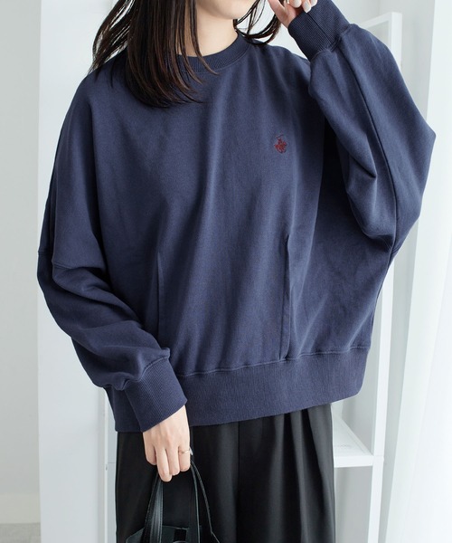 BEVERLY HILLS POLO CLUB(ビバリーヒルズポロクラブ)の「【BEVERLY HILLS POLO CLUB】コクーンシルエットスウェット(Tシャツ/カットソー・レディース・オレンジ/ブラック/ブルー/オートミール・M)」の10枚目の写真