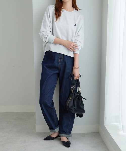 BEVERLY HILLS POLO CLUB(ビバリーヒルズポロクラブ)の「【BEVERLY HILLS POLO CLUB】コクーンシルエットスウェット(Tシャツ/カットソー・レディース・オレンジ/ブラック/ブルー/オートミール・M)」の22枚目の写真