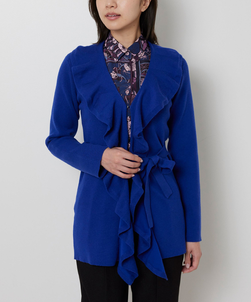 NARACAMICIE（ナラカミーチェ）の「【NARACAMICIE】フリルカーディガン（カーディガン/ボレロ・レディース・ブラック/ブルー/レッド・M）」の6枚目の写真