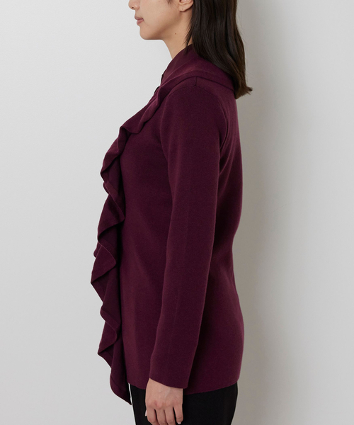 NARACAMICIE（ナラカミーチェ）の「【NARACAMICIE】フリルカーディガン（カーディガン/ボレロ・レディース・ブラック/ブルー/レッド・M）」の8枚目の写真