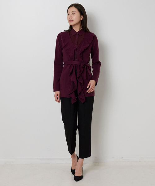 NARACAMICIE（ナラカミーチェ）の「【NARACAMICIE】フリルカーディガン（カーディガン/ボレロ・レディース・ブラック/ブルー/レッド・M）」の18枚目の写真