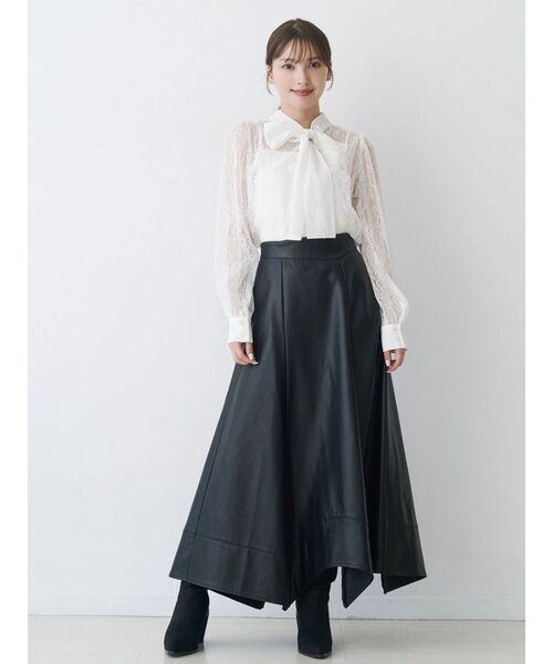 MERCURYDUO(マーキュリーデュオ)の「ハンカチヘムフレアスカート(スカート・レディース・ブラック/ブラウン・SMALL/MEDIUM)」の11枚目の写真