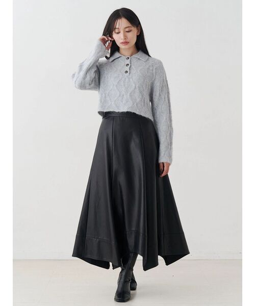 MERCURYDUO(マーキュリーデュオ)の「ハンカチヘムフレアスカート(スカート・レディース・ブラック/ブラウン・SMALL/MEDIUM)」の15枚目の写真