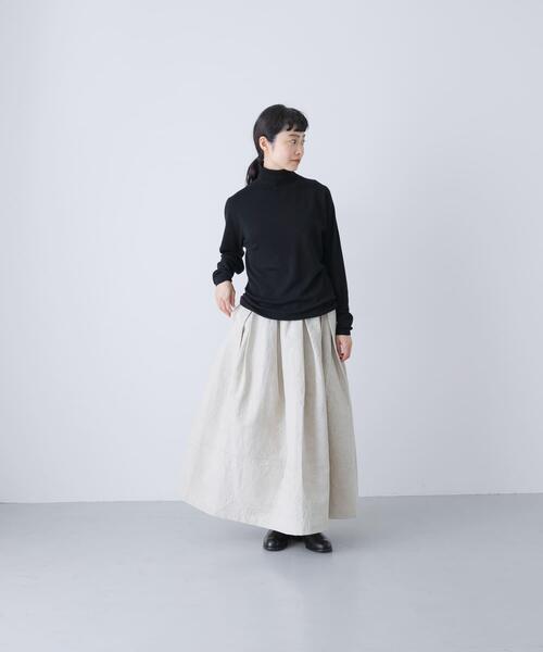 かぐれ（カグレ）の「Tuck skirt（スカート・レディース・ライトベージュ/ブラック・FREE）」の15枚目の写真