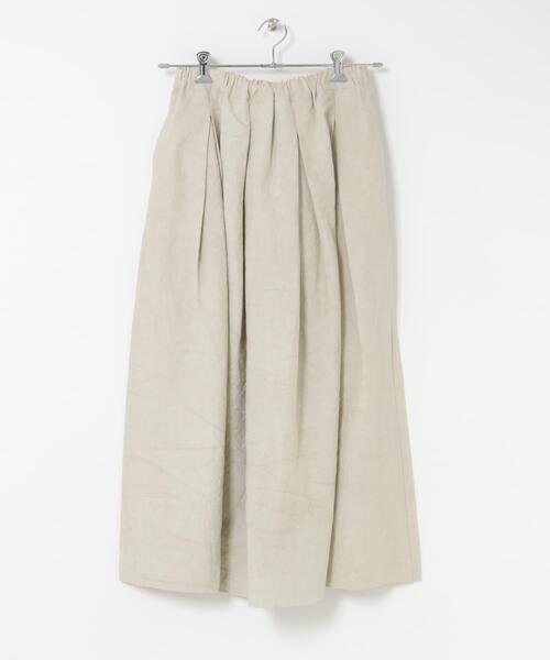 かぐれ（カグレ）の「Tuck skirt（スカート・レディース・ライトベージュ/ブラック・FREE）」の9枚目の写真