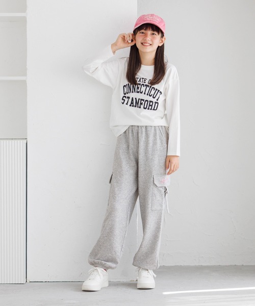 coca(coca)(コカ)の「【WEB限定セール】キッズ 刺繍スウェットカーゴパンツ(スウェットパンツ・キッズ・ブラック/ライトグレー・150/140/130/120)」の8枚目の写真