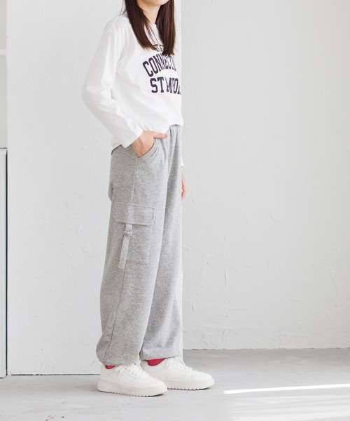 coca(coca)(コカ)の「【WEB限定セール】キッズ 刺繍スウェットカーゴパンツ(スウェットパンツ・キッズ・ブラック/ライトグレー・150/140/130/120)」の11枚目の写真