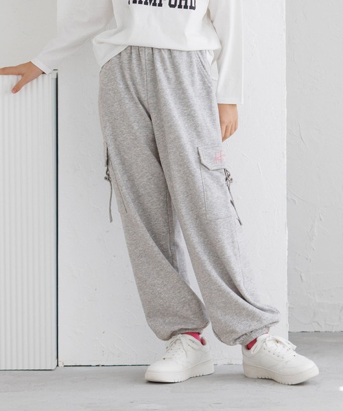 coca(coca)(コカ)の「【WEB限定セール】キッズ 刺繍スウェットカーゴパンツ(スウェットパンツ・キッズ・ブラック/ライトグレー・150/140/130/120)」の12枚目の写真