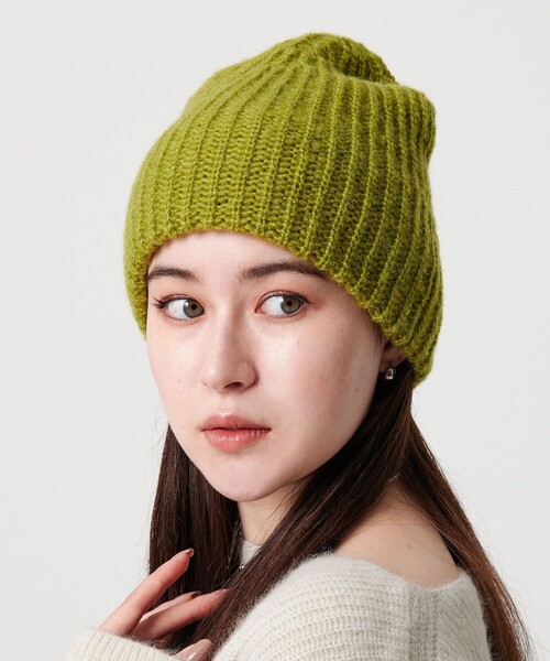 BEAUTY&YOUTH UNITED ARROWS（ビューティーアンドユースユナイテッドアローズ）の「カラー ニットキャップ/オリーブ（ニットキャップ/ビーニー・レディース・オリーブ・FREE）」の2枚目の写真