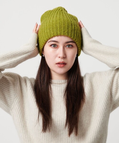 BEAUTY&YOUTH UNITED ARROWS（ビューティーアンドユースユナイテッドアローズ）の「カラー ニットキャップ/オリーブ（ニットキャップ/ビーニー・レディース・オリーブ・FREE）」の3枚目の写真