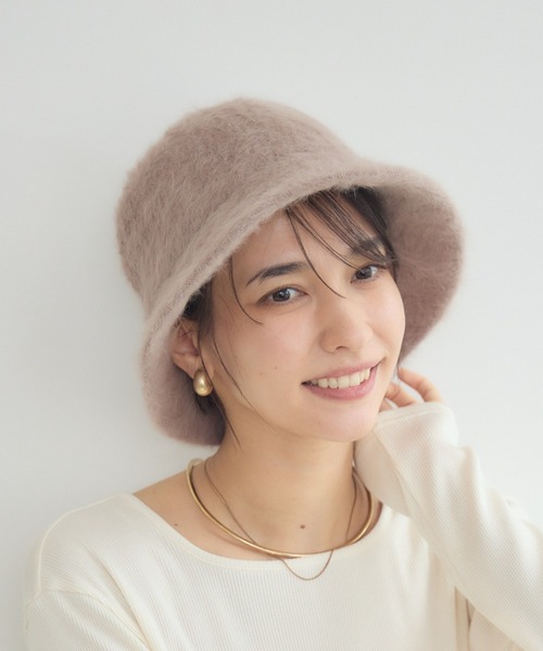 KATHARINE ROSS（キャサリンロス）の「【KATHARINE ROSS】【JUNK PRODUCTIONS】ライクアンゴラベルハット（ハット・レディース・ホワイト/グレー/ベージュ・MEDIUM）」の3枚目の写真