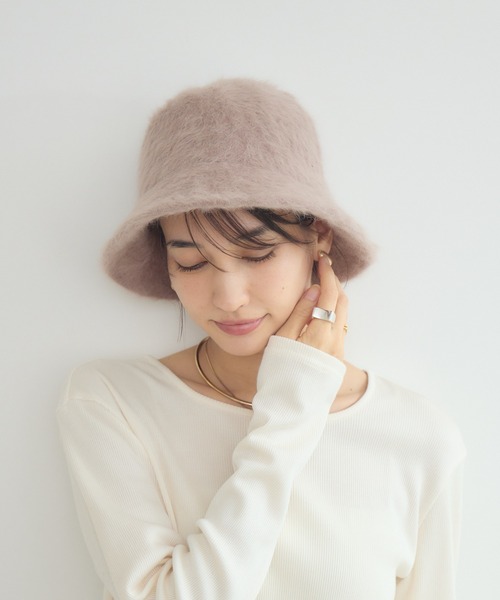 KATHARINE ROSS（キャサリンロス）の「【KATHARINE ROSS】【JUNK PRODUCTIONS】ライクアンゴラベルハット（ハット・レディース・ホワイト/グレー/ベージュ・MEDIUM）」の17枚目の写真