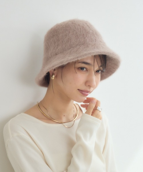KATHARINE ROSS（キャサリンロス）の「【KATHARINE ROSS】【JUNK PRODUCTIONS】ライクアンゴラベルハット（ハット・レディース・ホワイト/グレー/ベージュ・MEDIUM）」の20枚目の写真