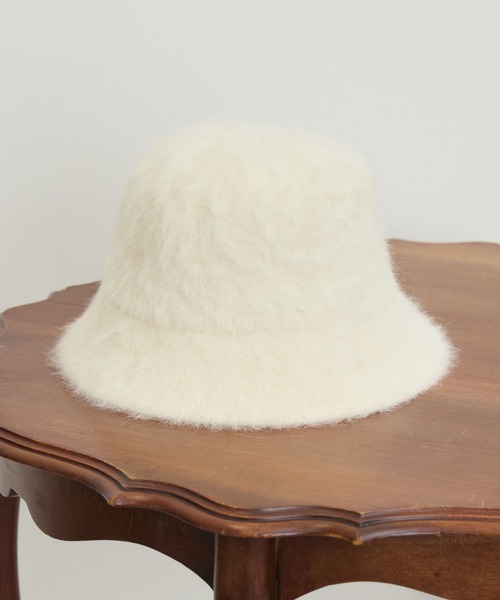 KATHARINE ROSS（キャサリンロス）の「【KATHARINE ROSS】【JUNK PRODUCTIONS】ライクアンゴラベルハット（ハット・レディース・ホワイト/グレー/ベージュ・MEDIUM）」の9枚目の写真