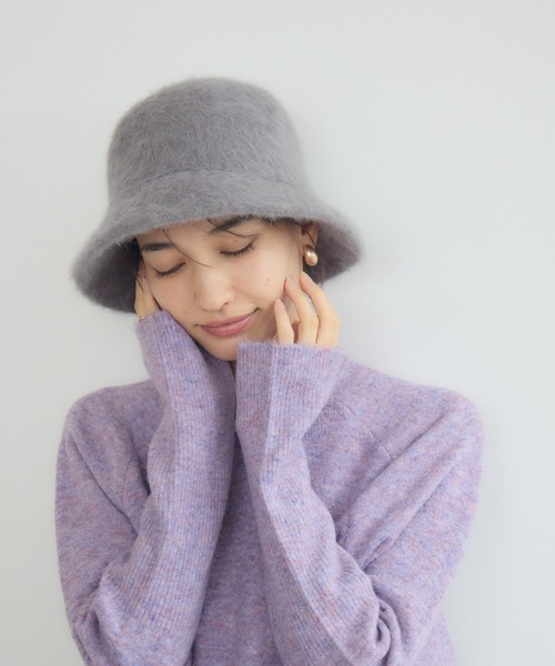 KATHARINE ROSS（キャサリンロス）の「【KATHARINE ROSS】【JUNK PRODUCTIONS】ライクアンゴラベルハット（ハット・レディース・ホワイト/グレー/ベージュ・MEDIUM）」の11枚目の写真