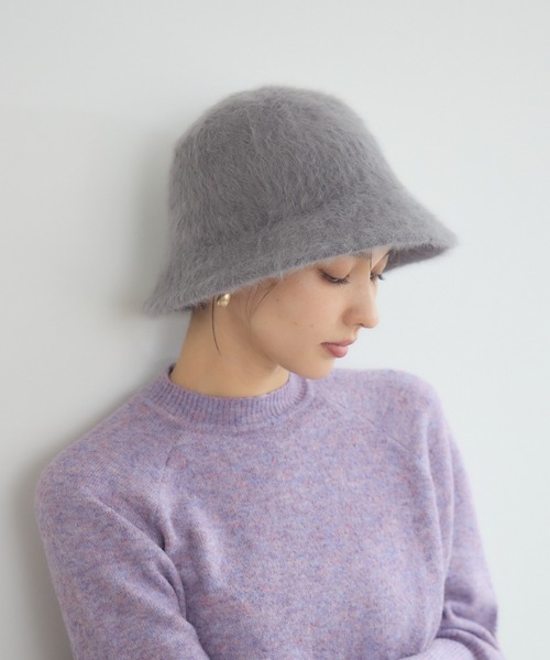 KATHARINE ROSS（キャサリンロス）の「【KATHARINE ROSS】【JUNK PRODUCTIONS】ライクアンゴラベルハット（ハット・レディース・ホワイト/グレー/ベージュ・MEDIUM）」の13枚目の写真
