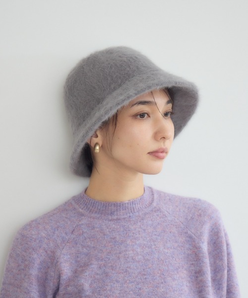 KATHARINE ROSS（キャサリンロス）の「【KATHARINE ROSS】【JUNK PRODUCTIONS】ライクアンゴラベルハット（ハット・レディース・ホワイト/グレー/ベージュ・MEDIUM）」の14枚目の写真