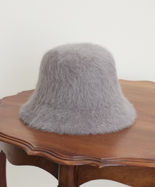 KATHARINE ROSS（キャサリンロス）の「【KATHARINE ROSS】【JUNK PRODUCTIONS】ライクアンゴラベルハット（ハット・レディース・ホワイト/グレー/ベージュ・MEDIUM）」の15枚目の写真