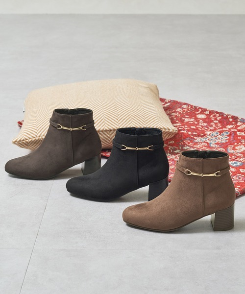 WA ORiental TRaffic（ダブルエーオリエンタルトラフィック）の「ビット モチーフ ショートブーツ /52403（ブーツ・レディース・ブラウン/ブラック/グレー・S/M/L/LL）」の10枚目の写真