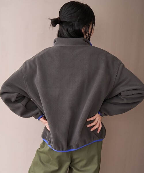 coen(コーエン)の「【PARKNIK(パークニック)】ハーフスナップフリース(スウェット・レディース・ケリーグリーン/ダークグレー/ベージュ・L/M)」の5枚目の写真