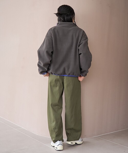 coen(コーエン)の「【PARKNIK(パークニック)】ハーフスナップフリース(スウェット・レディース・ケリーグリーン/ダークグレー/ベージュ・L/M)」の10枚目の写真