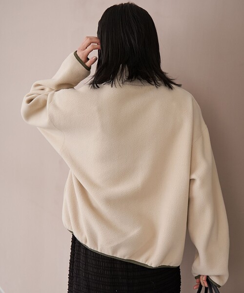 coen(コーエン)の「【PARKNIK(パークニック)】ハーフスナップフリース(スウェット・レディース・ケリーグリーン/ダークグレー/ベージュ・L/M)」の12枚目の写真