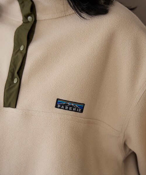 coen(コーエン)の「【PARKNIK(パークニック)】ハーフスナップフリース(スウェット・レディース・ケリーグリーン/ダークグレー/ベージュ・L/M)」の13枚目の写真