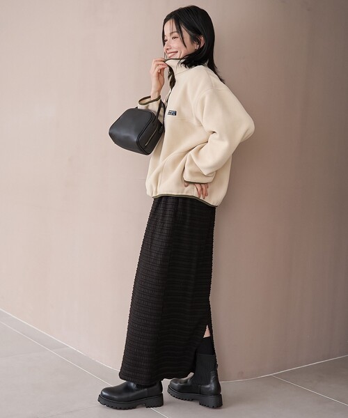 coen(コーエン)の「【PARKNIK(パークニック)】ハーフスナップフリース(スウェット・レディース・ケリーグリーン/ダークグレー/ベージュ・L/M)」の21枚目の写真