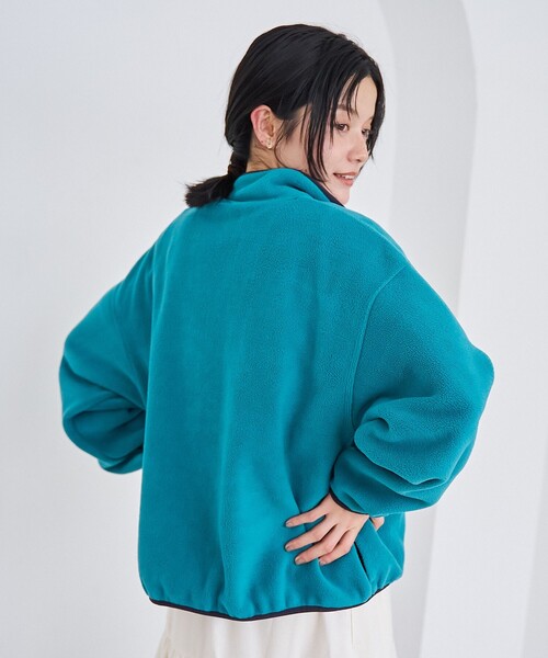 coen(コーエン)の「【PARKNIK(パークニック)】ハーフスナップフリース(スウェット・レディース・ケリーグリーン/ダークグレー/ベージュ・L/M)」の15枚目の写真