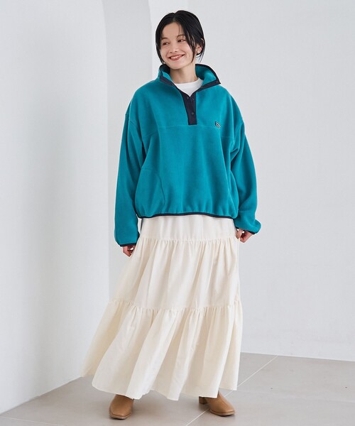 coen(コーエン)の「【PARKNIK(パークニック)】ハーフスナップフリース(スウェット・レディース・ケリーグリーン/ダークグレー/ベージュ・L/M)」の17枚目の写真