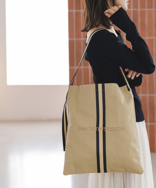 Noble(ノーブル)の「《追加2・WEB/なんばCITY店限定》N.Jam/エヌジャム トート Small(トートバッグ・レディース・ベージュ/ベージュ系その他/ブラック/マルチ・FREE)」の9枚目の写真